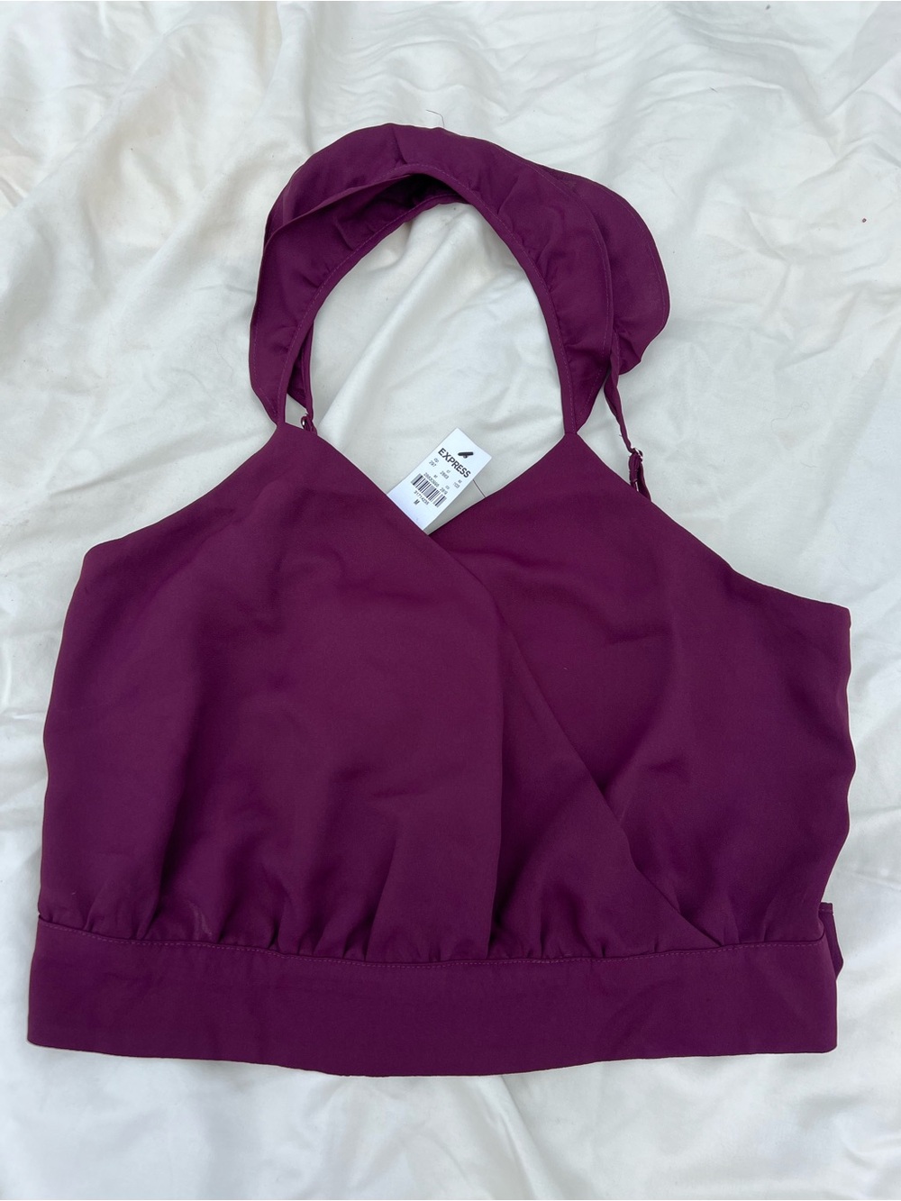 Women’s Deep Plum Halter Crop Top